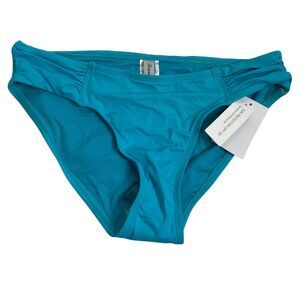 Tommy Bahama Women’s Size XS Blue High Waist Side Shirred Bikini Bottoms